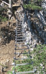 Hohe Wand: Gebirgsvereinssteig - a függőhíd