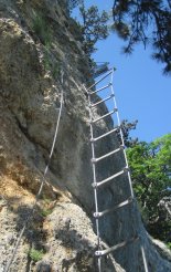 Hohe Wand: Gebirgsvereinssteig - a függőhíd utáni szakasz