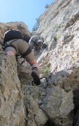 Hohe Wand: Wildenauersteig - a kémény előtti részen 