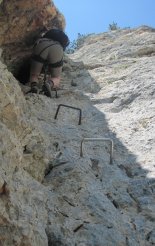 Hohe Wand: Wildenauersteig - a kémény előtti részen 