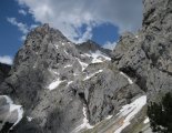 Kaiserschild klettersteig - útban a beszállás felé