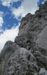 Kaiserschild klettersteig - túl a kezdeti nehézségeken