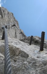 Kaiserschild klettersteig - újra egy nehezebb szakaszon