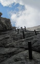 Kaiserschild klettersteig - a függőhíd előtti szakaszon