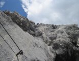 Kaiserschild klettersteig - a függőhíd előtti szakaszon