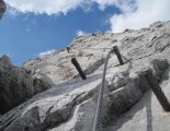 Kaiserschild klettersteig - a függőhíd előtti szakaszon