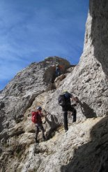 Rax-Alpok: Hans von Haid-Steig - a Madonna (1585m) előtti könnyebb részen