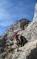 Rax-Alpok: Hans von Haid-Steig - a Madonna (1585m) előtti könnyebb részen