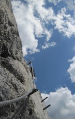 Kaiserschild klettersteig - újra egy nehezebb szakaszon