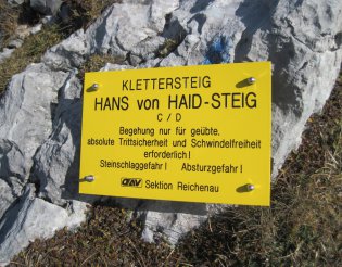 Haid-Steig - Wildenauersteig - Gebirgsvereinssteig